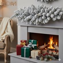 Čečinová girlanda oblúk so snehom 30x80cm