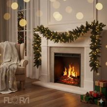 Hrubá okrúhla girlanda v zelenej farbe, dĺžka 2m.