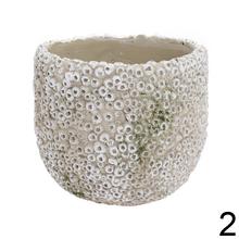 Cementový obal v koralovej farbe s textúrou.