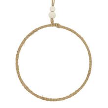 VEŠIAK OKRUHÝ LANOVÝ RÁM Z JUTY 20X20CM - FLORASYSTEM