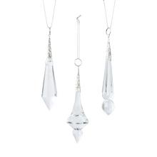 KRYŠTÁL sklo záves 3ass 3x3x12,5cm - Skleněné | FLORASYSTEM