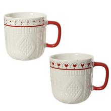 ŠÁLKY porcel. vianoce svetr vzor pr.8,7x9,3cm 2ass - Šálky vánoční | FLORASYSTEM