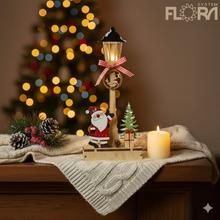 Vianočná lampa so Santom z dreva