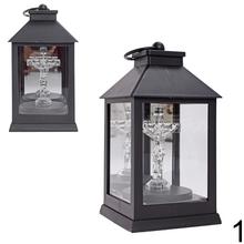 LED lucerna kríž biela a čierna