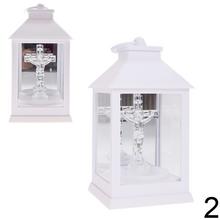 LED lucerna kríž biela a čierna