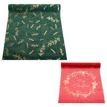 ŠTÓLA vian červená/zelená 28X300CM 2ASS DIZAJN - Organzy vánoční | FLORASYSTEM