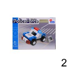 Stavebnica POLÍCIA, MIX s policajným autom.