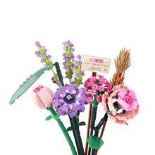 Kreatívne stavebné kocky Kytica farebných kvetov