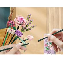 Kreatívne stavebné kocky Kytica farebných kvetov