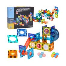 Magnetické kocky, 49 kusov. Osvetlené kocky pre deti - Stavebnice, kostky | FLORASYSTEM