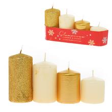 ADVENTNÁ POST.GLAMOURS 50/55-70-85-100 ZLATÝ - Svíčky adventní | FLORASYSTEM