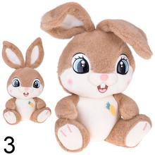 Plyšový králik 40 cm Očarujúci sivý BERRY so skladacími ušami