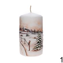Vianočné sviečky s krajinou