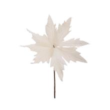 VIAN. RUŽA KRÉMOVÁ ZAMAT ZLATÝ STRED 30CM - Ks květ vánoční | FLORASYSTEM