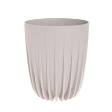 914 OBAL MIRA REC. BEŽOVÝ 25CM - Okrúhly nízky s vkladom | FLORASYSTEM