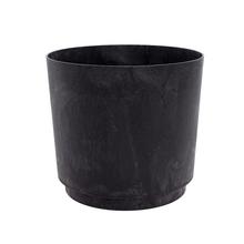 137 OBAL AURA REC.BETON ČIERNY 32,5CM - FLORASYSTEM