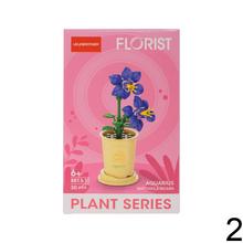 Stavebnica Kvet podla zverokruhu s kvetináčom a kvetmi.