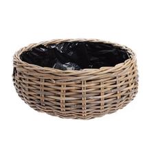 Kôš ratan ovál s fóliou 47x47x20/pr.44cm SR-72-424/v - Proutené obaly | FLORASYSTEM