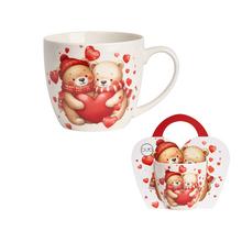 ŠÁLKA 460ml medvede so srdcom - Šálky a keramika | FLORASYSTEM