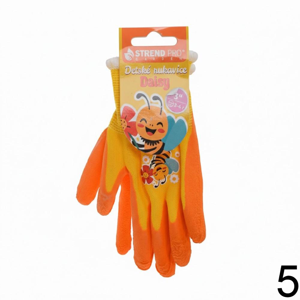 Dětské rukavice Strend Pro mix v žluté a modré barvě.