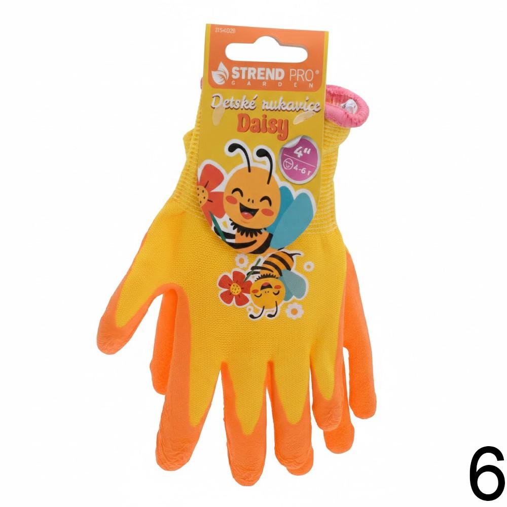 Dětské rukavice Strend Pro mix v žluté a modré barvě.