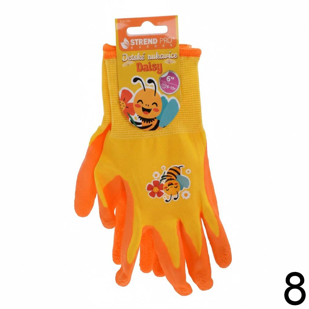 Dětské rukavice Strend Pro mix v žluté a modré barvě.