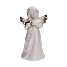 ANJEL SO DRDCOM BIE/ŠAMP PORC 9,1*8*16,2CM - Bílý | FLORASYSTEM