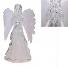 Sviečka s anjelom a bielymi krídlami, LED svetlo.