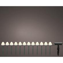 Solárny zápich s hubami, 12 kusov, trblietavý efekt.