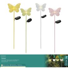 Solár zápich motýľ z ľahkého kovu, stabilný, ass4 V80,5/15,5/4,5cm - FLORASYSTEM