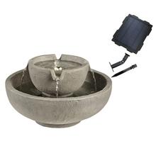 Dvojvrstvová misa fontána so solárnym pohonom.