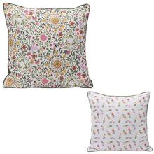 Vankúš z polyesteru, štvorcový, kvetinový vzor,2ass L.3cm W.45cm H.45cm - FLORASYSTEM