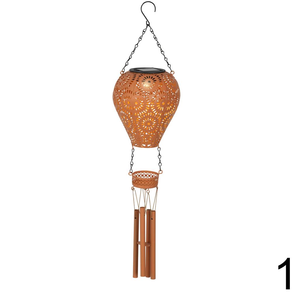 Solárny balón kovový stabilný 2ass D.13cm H.56cm