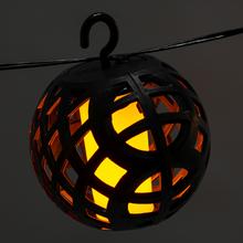 Solárne plastové párty osvetlenie s efektom ohňa a plameňa.