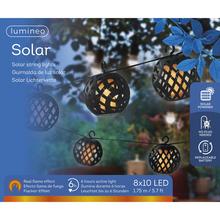 Solárne plastové párty osvetlenie s efektom ohňa a plameňa.