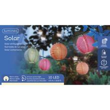 Solárna reťaz lampiónov z nylonu s priemerom 7,5 cm a dĺžkou 450 cm.