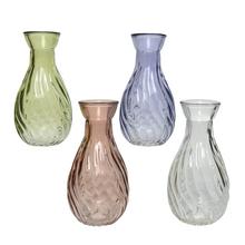 Váza zo skla, priehľadná, 4-farebná, akryl V10/pr.5,5cm - FLORASYSTEM