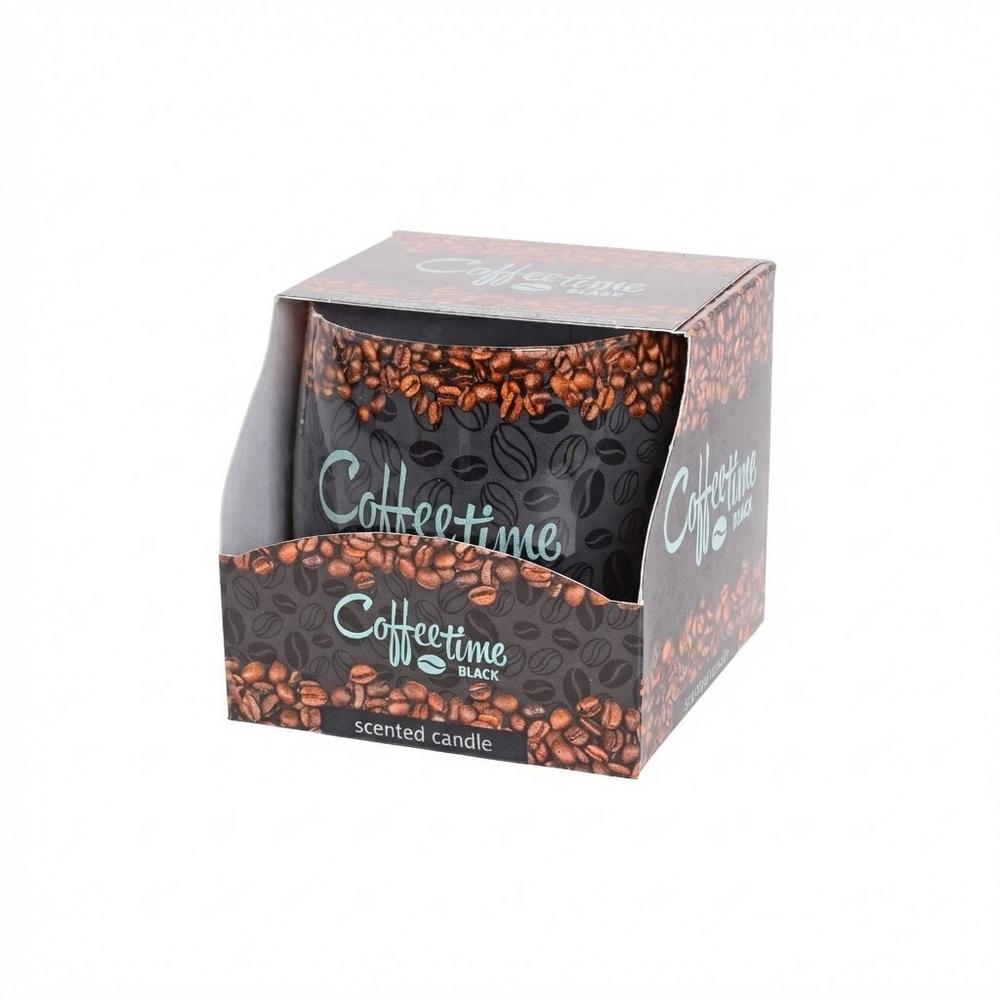 Vonná svíčka Coffe White ve skleněném obalu.