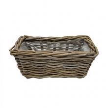 488FL/S Hrantík kubu ratan pr.30/14/V14cm klasik sivý malý - Proutené obaly | FLORASYSTEM