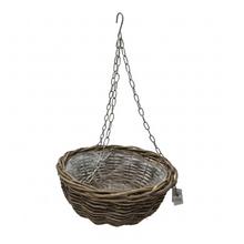 Kôš visiací kubu ratan sivý pr.40x20cm - Proutené obaly | FLORASYSTEM