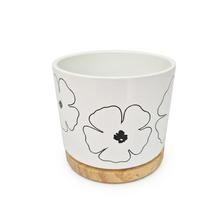 OBAL OSLO FLOWERS/WOOD 13CM - FLORASYSTEM