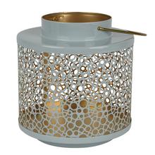 Lampáš kov modro/zlatý p19/11/V20cm - Lucerny kovové | FLORASYSTEM