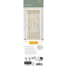 Záclona z polyestera a bavlny s bambusovou tyčou, 200 cm x 95 cm.