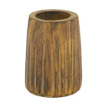 Svietnik s kovovým pohárom 8x8x12cm - Dřevěné dekorace | FLORASYSTEM