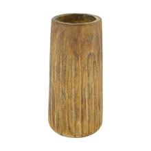 Svietnik s kovovým pohárom 12x12x24cm - Dřevěné dekorace | FLORASYSTEM