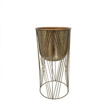 Kvetináč obal / stojan V46cm/pr.23cm brondz stredný - Stojan pod květináč | FLORASYSTEM