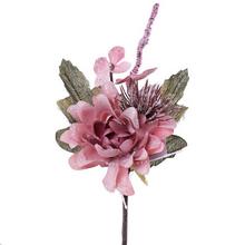 Umělé květy vánoční KS Dahlia růžová