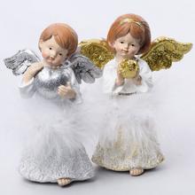 Dekorační anděl MIX2, 12,5 cm, polyresin, bílý