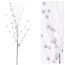 Bílá větev s bobulemi, 70 cm dlouhá.