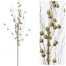 Zlatá větev s bobulemi, 70 cm dlouhá.
